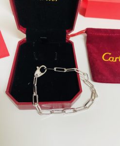 Cartier replica gioielleria bracciale santos oro bianco