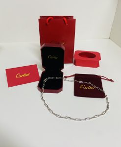 Cartier replica gioielleria collana collier santos oro bianco
