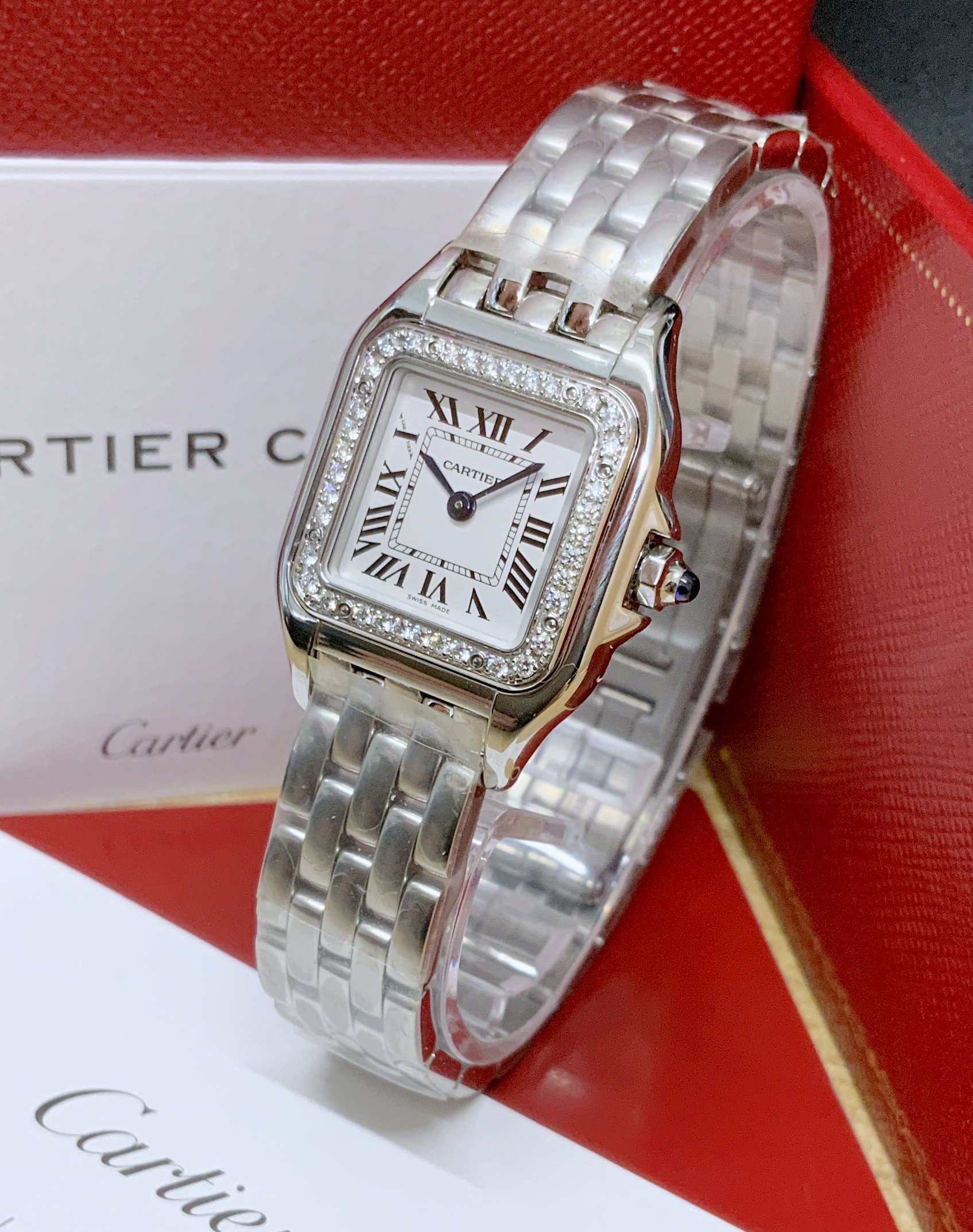 Cartier replica Panthere W4PN0007 Small Model Diamond Bezel-1