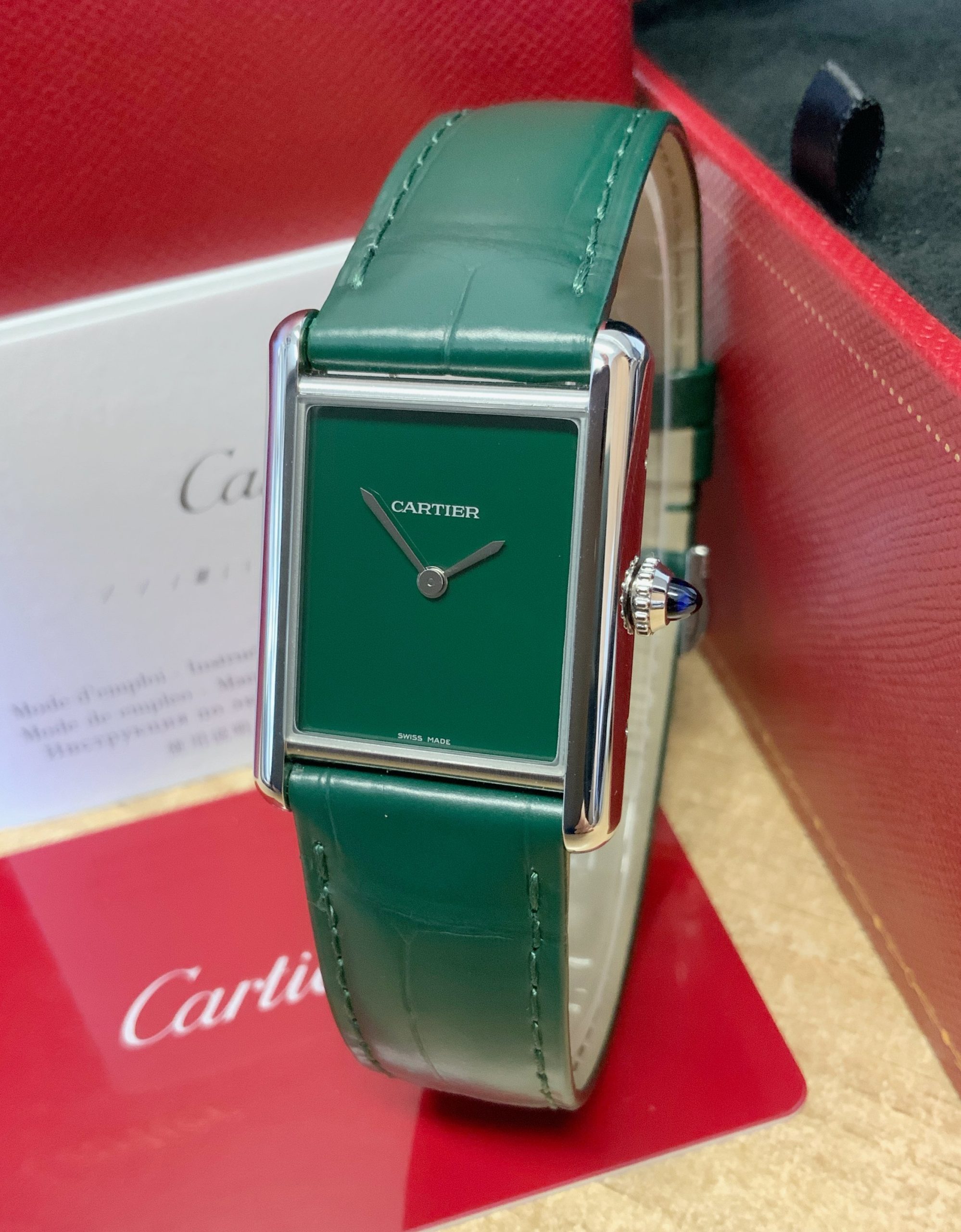 Cartier replica Tank Must WSTA0056 Green-4