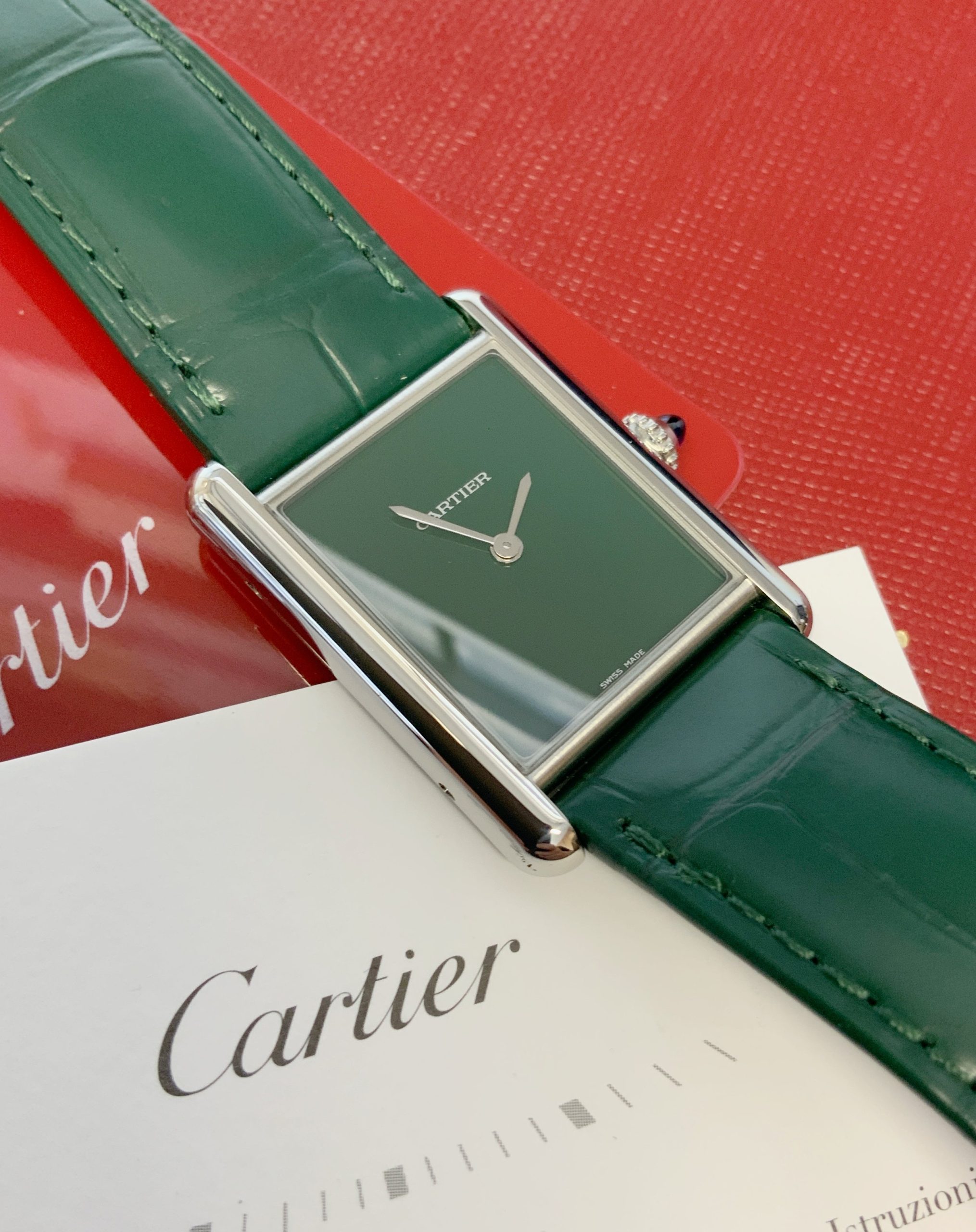 Cartier replica Tank Must WSTA0056 Green-6