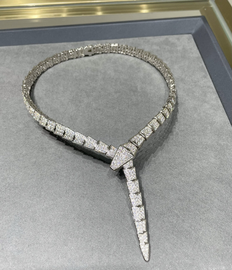 Bulgari replica collana serpenti viper diamanti-3