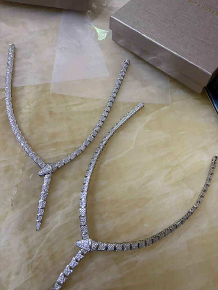 Bulgari replica collana serpenti viper diamanti-4